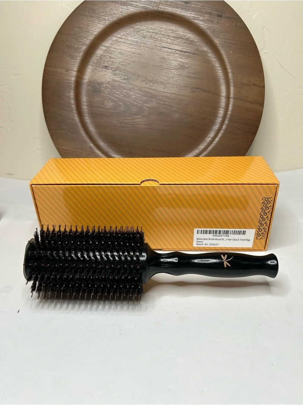 NEW Belula Boars Hair Bristle Round Brush Open Box